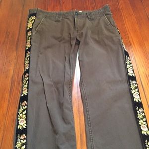 Boho Hiphuggers- Vintage With Velvet Brocade